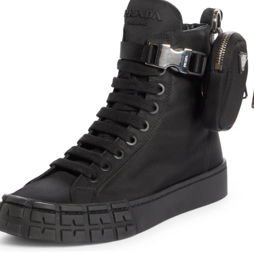 NWT Prada Wheel High Top Sneaker Size 37.5 - Picture 5 of 9